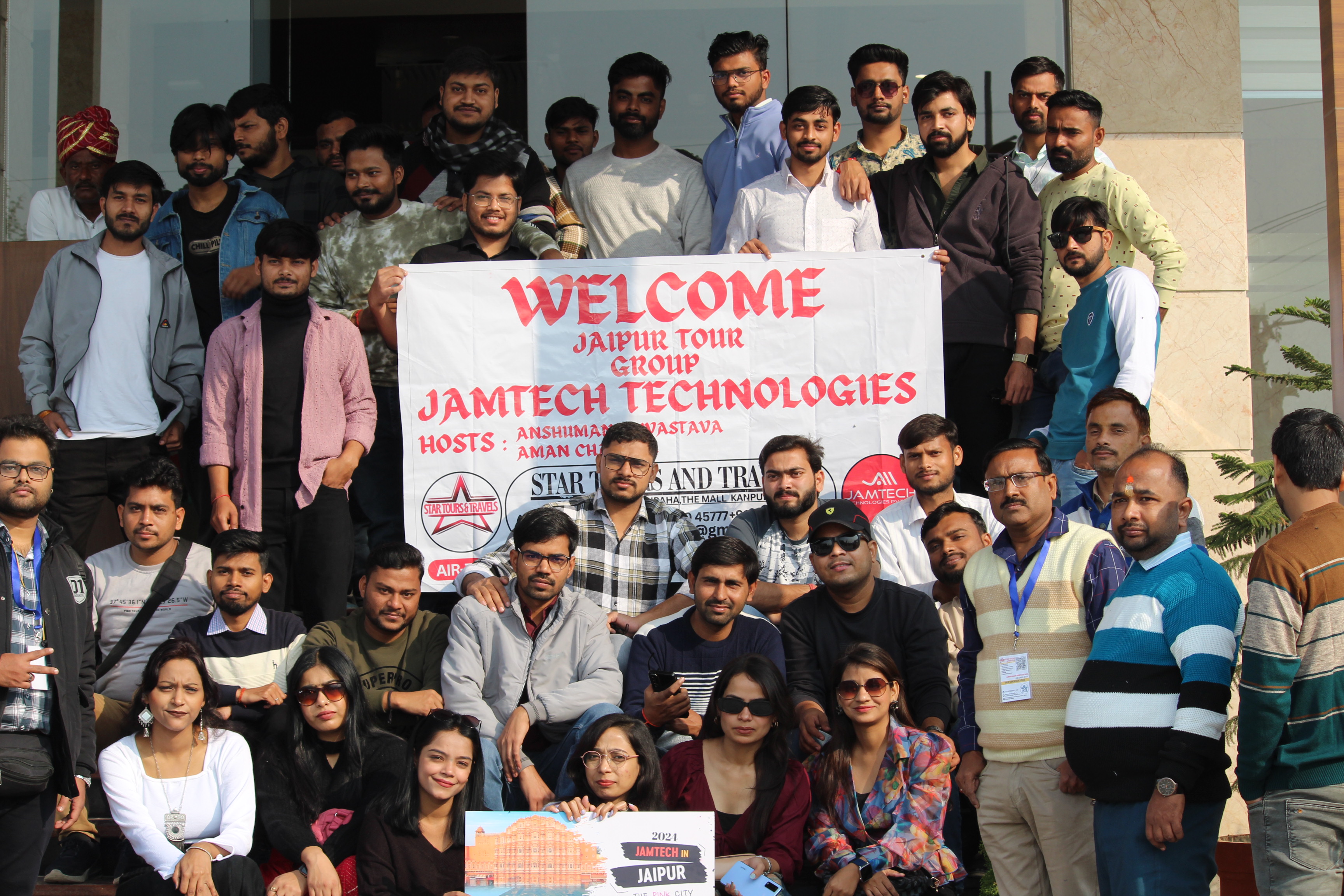 Jamtech team at a company event