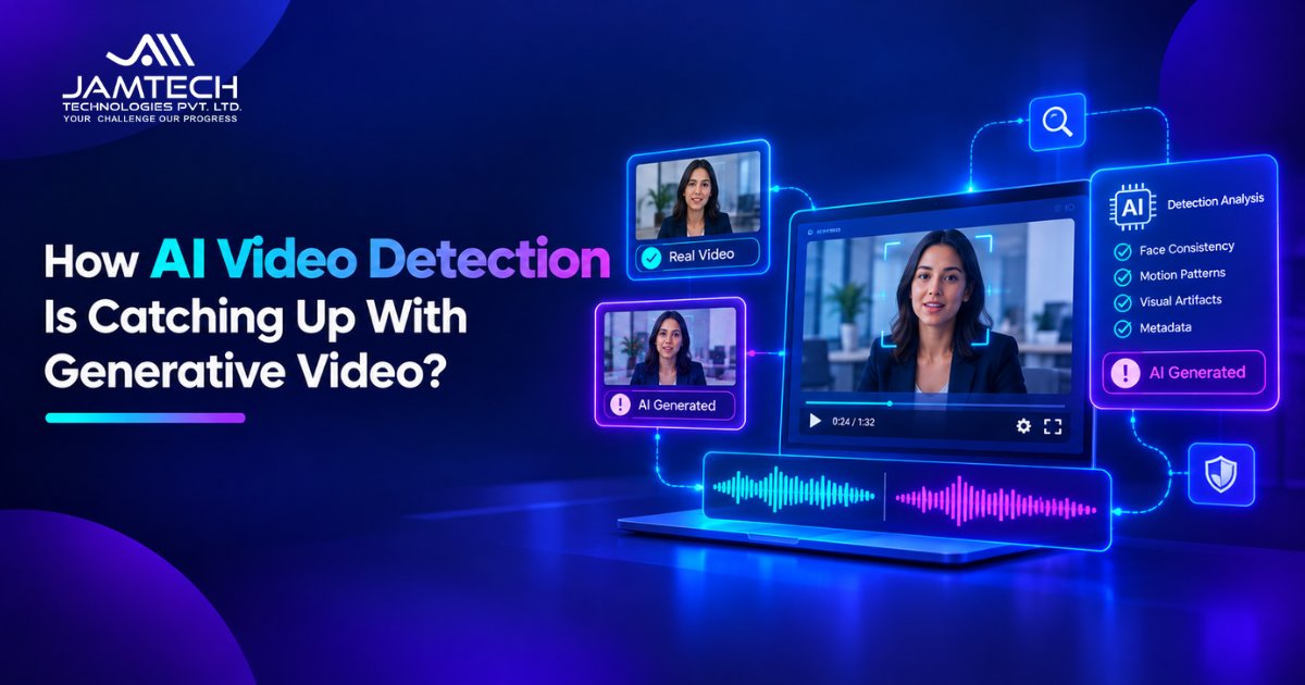 AI video detection system analyzing synthetic and real video footage