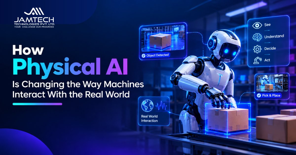 Physical AI robot operating in a real-world industrial environment