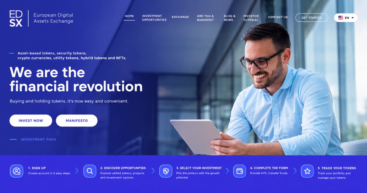 EDSX blockchain-based digital asset exchange connecting businesses and investors through tokenized investment opportunities